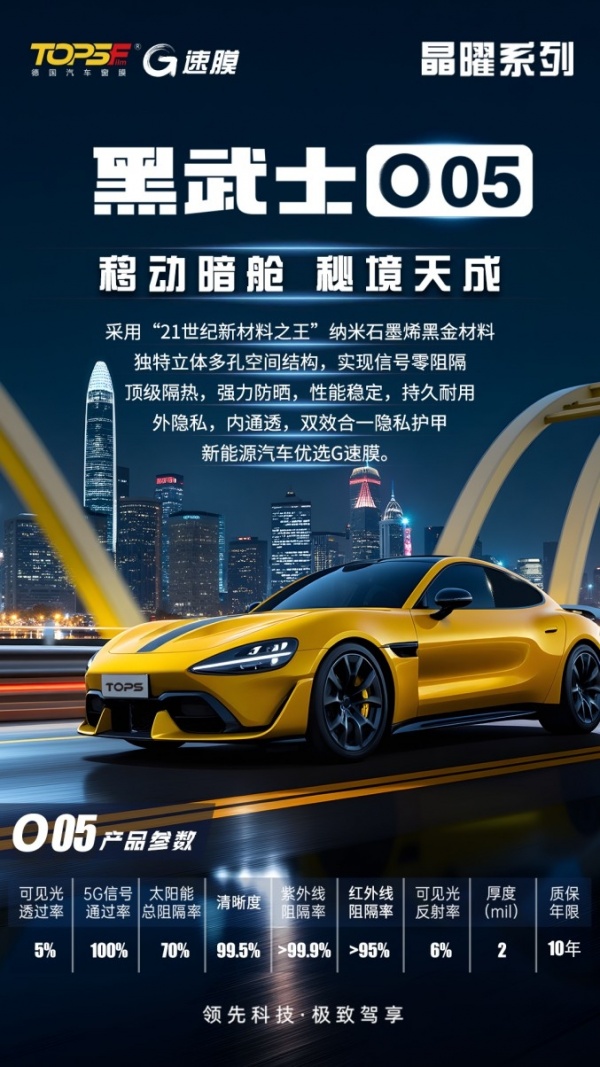 《移动暗舱 秘境天成 | 德国拓弗窗膜黑武士O35/O05 重新定义隐秘出行》,